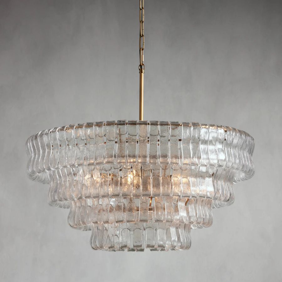 Elleson 4-Tier Glass Round Chandelier 36"D