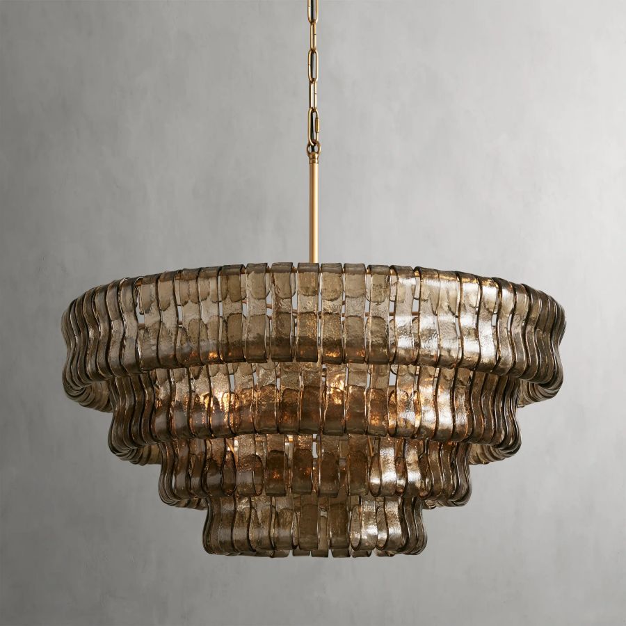 Elleson 4-Tier Glass Round Chandelier 36"D