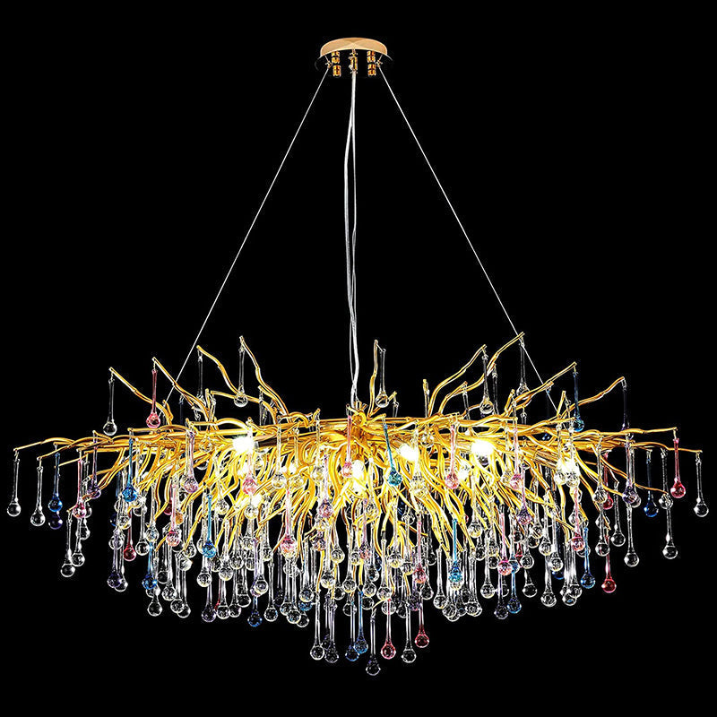 Doris Rain Crystal Branch Chandelier 54"L