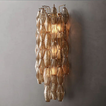 Chara Glass Tiered Grand Wall Sconce