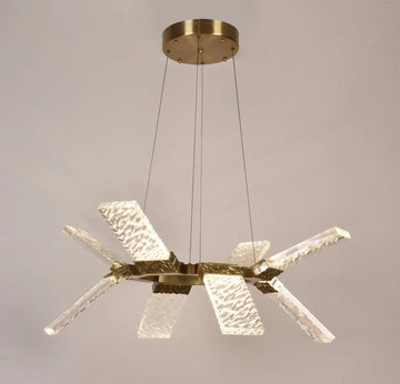 Aime LED Round Ring Wave Chandelier