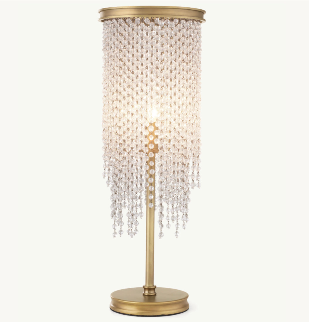 ATHENA CRYSTAL TABLE LAMP (SLIVER)