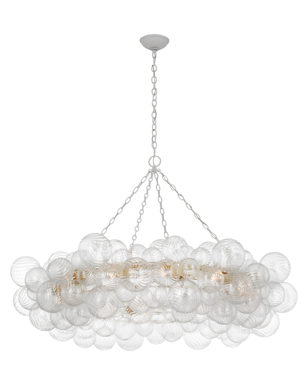 Talia 54" Ring Chandelier-Sliver leaf finish