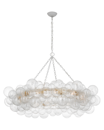 Talia 54" Ring Chandelier-Sliver leaf finish