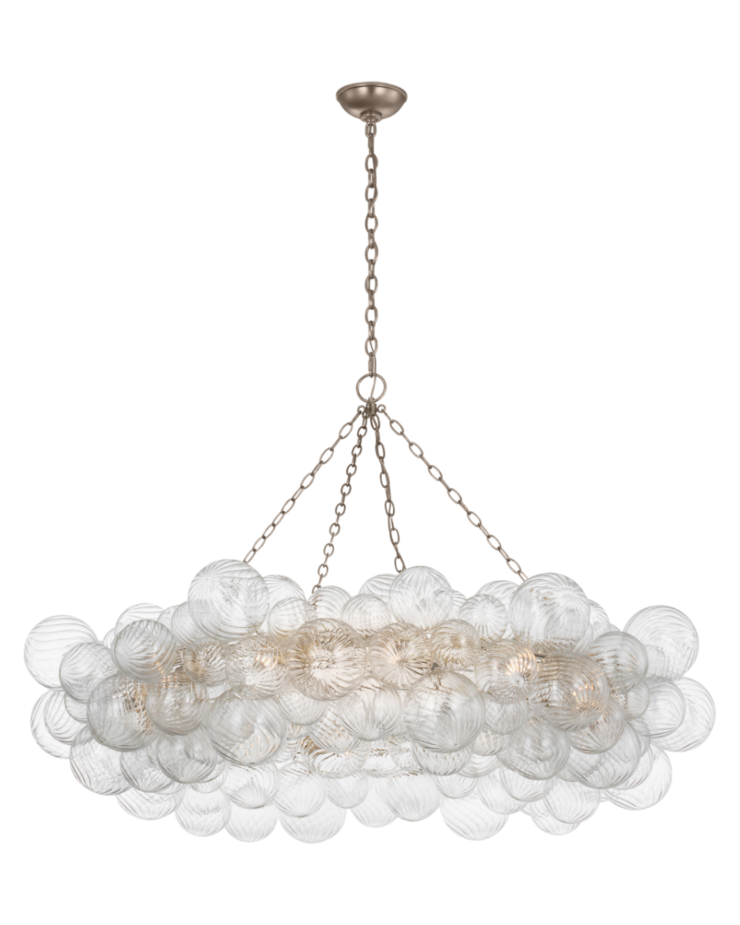 Talia 54" Ring Chandelier-Sliver leaf finish