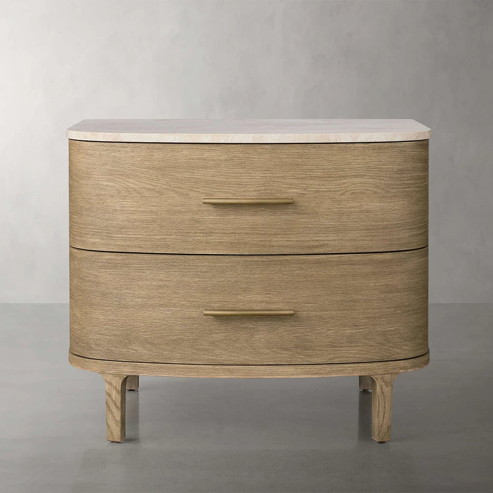 Danny Closed Nightstand/ 30" / Fawn/ Royal Cream