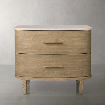 Danny Closed Nightstand/ 30" / Fawn/ Royal Cream