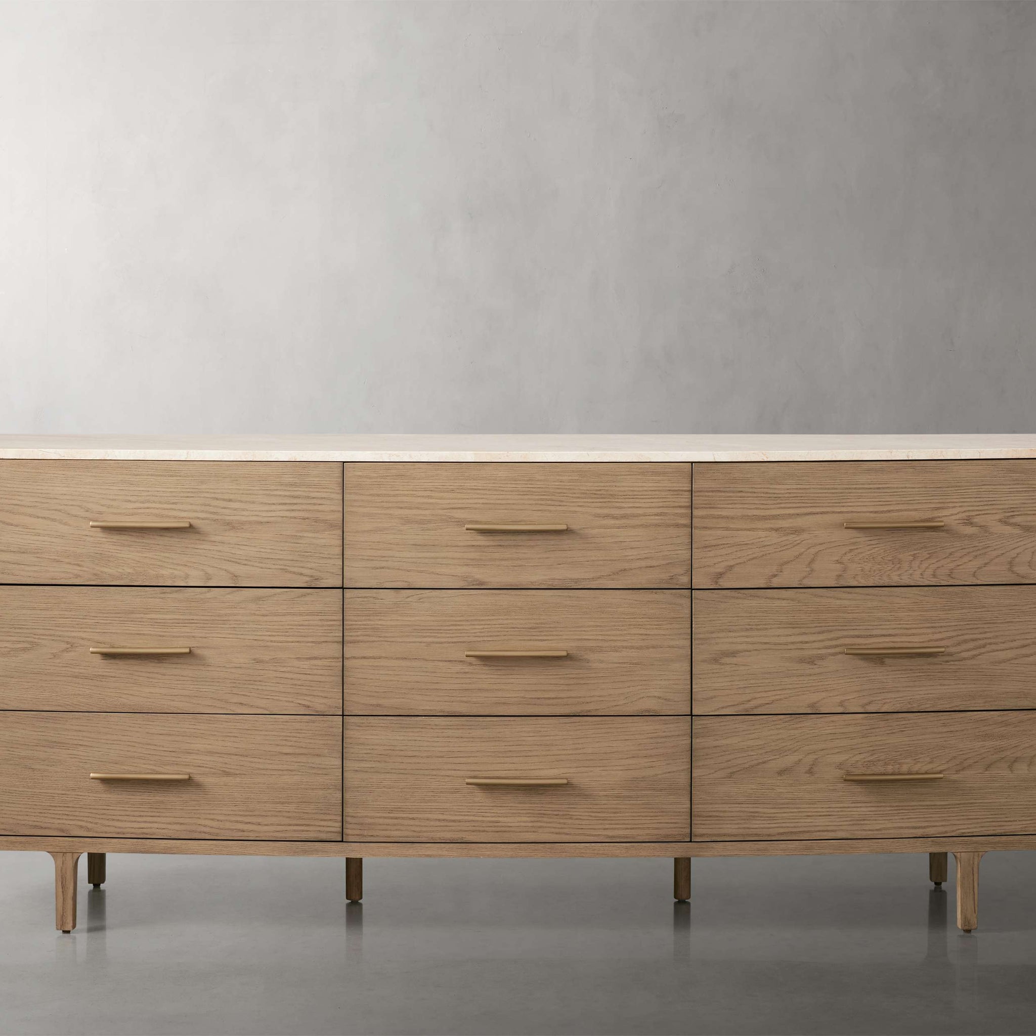 Danny Nine Drawer Dresser（Fawn/Carrara）