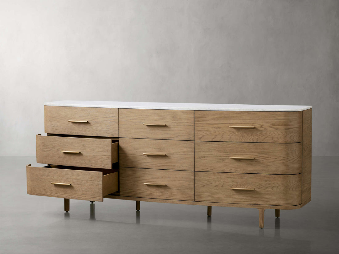 Danny Nine Drawer Dresser（Fawn/Carrara）