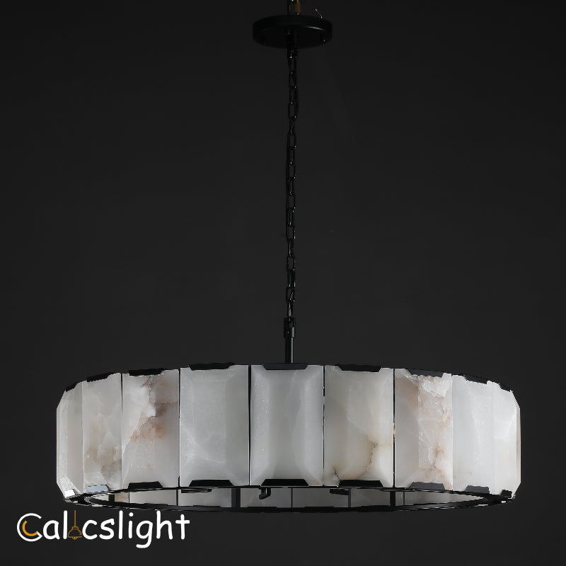 Harlow Calcite Round Chandelier D 43"