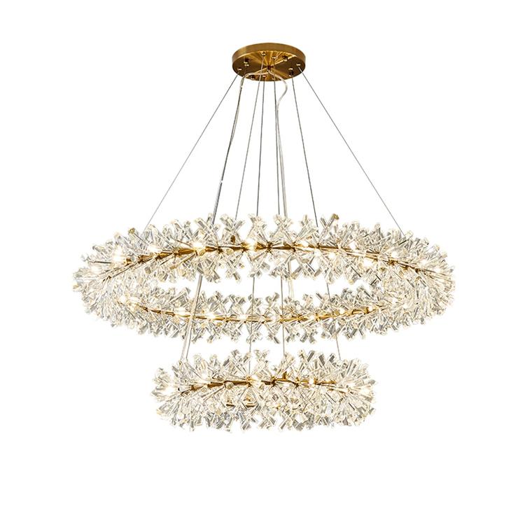 Kylia 2 Tier Ring Crystal Chandelier 60”