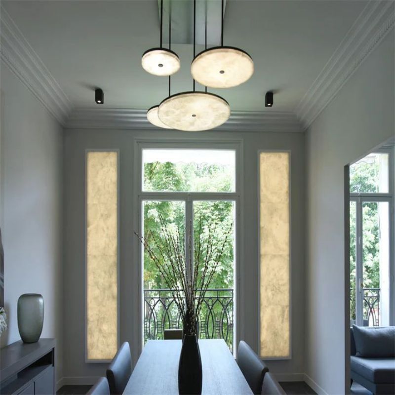 Alabaster Mini Round Pendant Light