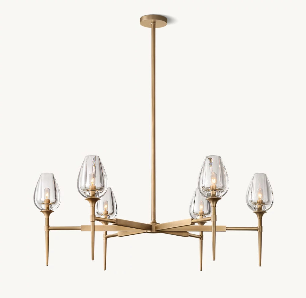 Tulip Round Chandelier 42"