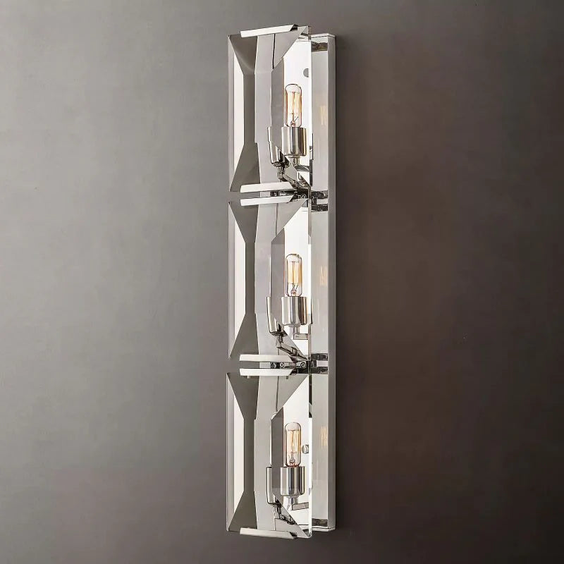 Harlow Crystal Triple Wall Sconce H 32"