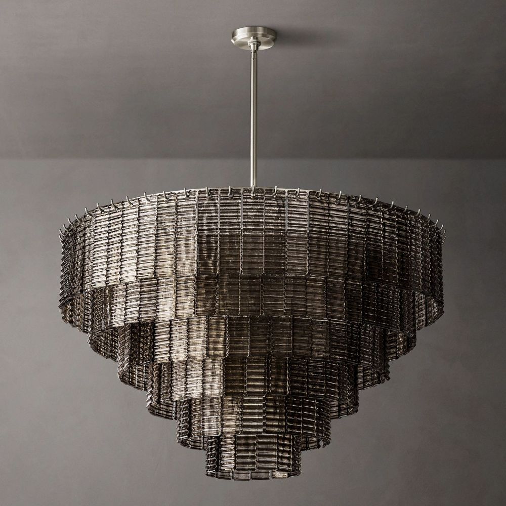 Sirene Somke Glass Round Chandelier