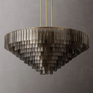 Sirene Somke Glass Round Chandelier