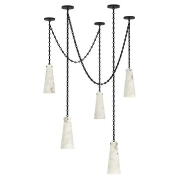 Charlene Marble Modern 5-Light Chandelier