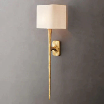 Modern Forged Brass Shaded Wall Sconce