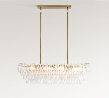 Florence Crystal Linear Chandelier 50"