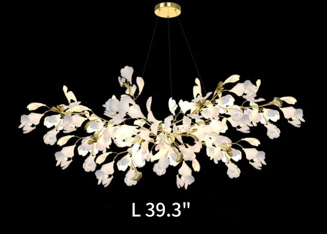 Fleur-de-lis Ceramic Branch Chandelier