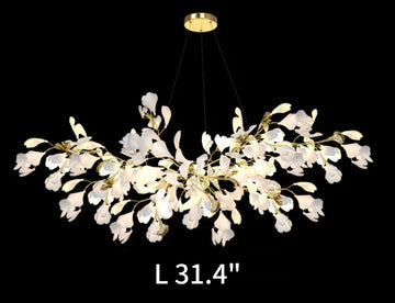 Fleur-de-lis Ceramic Branch Chandelier