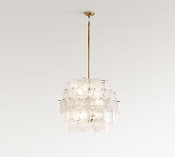Riviera Glass Disc Chandelier 26"