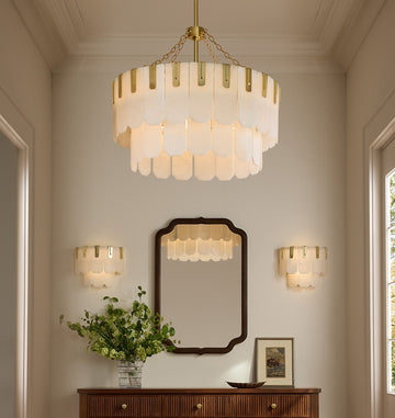 Nadia Alabaster Chandelier 30" 41"