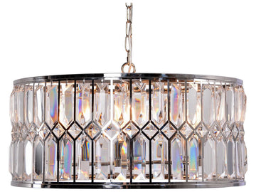 Wide Crystal Chandelier - oil rubbed bronze